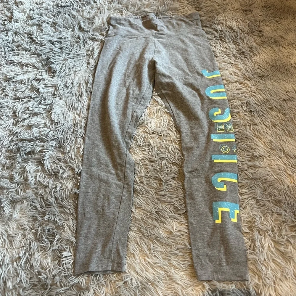 Like new Justice girls grey sparkly pants
